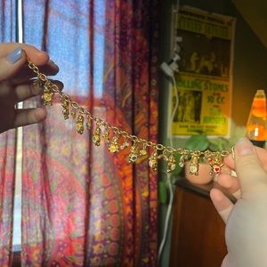 COPY - 2007 24k gold Bradford Exchange Care Bears charm bracelet